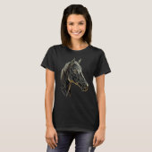 Pferd Getier Geometric Polygon Artwork Pferd T-Shirt (Vorne ganz)