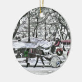 Pferd Gezeichnet Beförderung in New York City Keramikornament (Links)