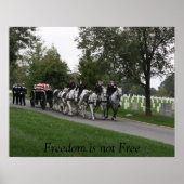 Pferd gezeichnet Caisson Arlington Friedhof Poster (Vorne)