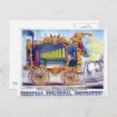 Pferd Gezeichnet Calliope Musikinstrument! Postkarte (Vorne/Hinten)