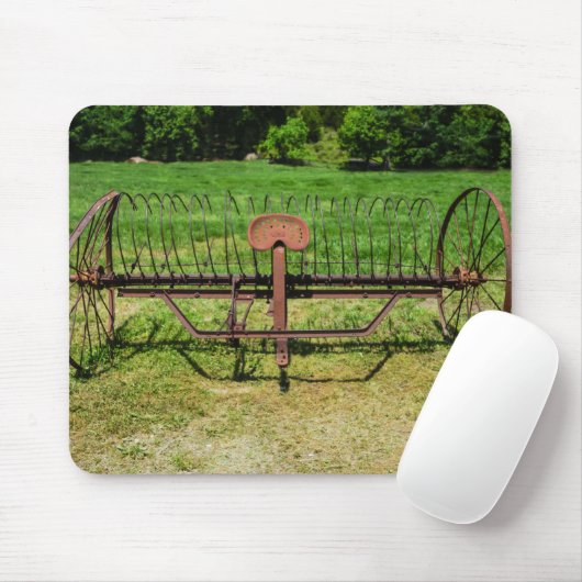 Pferd Gezeichnet Hay Rake Mousepad (Mit Mouse)