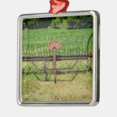 Pferd Gezeichnet Hay Rake Ornament Aus Metall (Links)