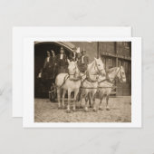 Pferd Gezeichnet Hook and Ladder Fire Company - Vi Postkarte (Vorne/Hinten)