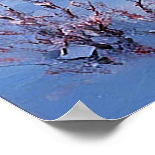 Pferd Gezeichnet Schlittenfahrt durch den schneebe Poster (Ecke)