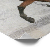 Pferd Gezeichnet Sleigh Poster (Ecke)