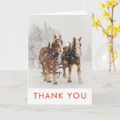 Pferd Gezeichnet Sleigh Weihnachtslandschaft Viele Karte (Gelbe Blume)