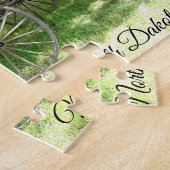 Pferd gezeichnete Buggy-und Rot-Halle Puzzle (Seite)