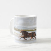Pferd gezeichnete Sleigh-Kaffee-Tasse Kaffeetasse (Vorderseite Links)