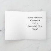 Pferd gezeichnete Sleigh-Weihnachtskarte Feiertagskarte (Innenseite)