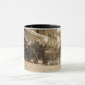 Pferd gezeichneter Feuer-Motor Vintag Tasse (Zentrum)