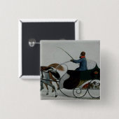 Pferd gezeichneter Sleigh Button (Vorne & Hinten)