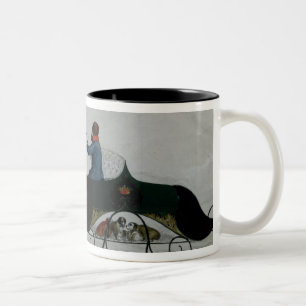 Pferd gezeichneter Sleigh Zweifarbige Tasse