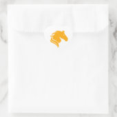Pferd Gold Icon Herz Sticker – Minimale Ästhetik (Tasche)