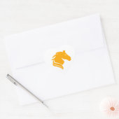 Pferd Gold Icon Herz Sticker – Minimale Ästhetik (Umschlag)