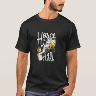 Pferd Grafik Frauen Mädchen Reiten Pferd T-Shirt