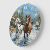 Pferd Große Wanduhr (Winkel)