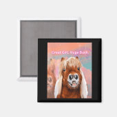 Pferd Großes Mädchen Riesiger Busch Magnet (Vorderseite/Rückseite)