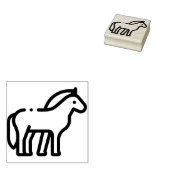Pferd Gummistempel (Stempel)