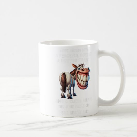 Pferd habe ich mit einem Friedlichen Geist beschlo Kaffeetasse (Rechts)