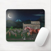 Pferd Halloween mit Ghoul-Freunden Mousepad (Mit Mouse)