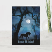 Pferd Happy Birthday Card, Wünsche verwirklichen Karte (Vorderseite)