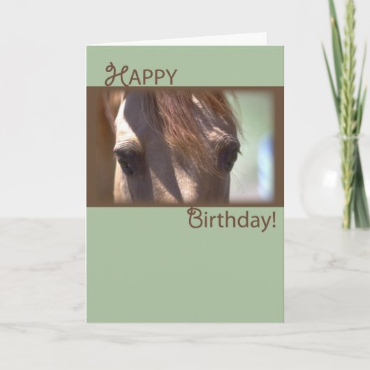 Pferd, Happy Birthday Karte (Vorderseite)