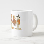Pferd Herbst | Western Herbst Pferd mit Blättern | Jumbo-Tasse (Vorderseite Rechts)