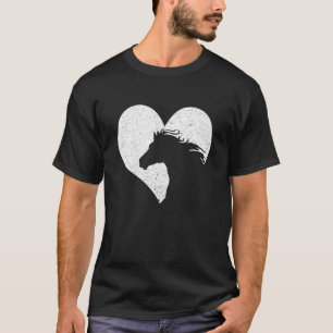 Pferd Herz Grafikdesign T-Shirt