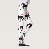 Pferd, Herzen und Liebe Leggings (Rechts)