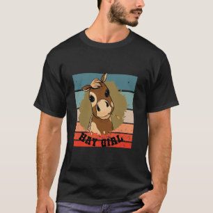 Pferd Heu Hufe Mähne Stall Weide Sattel Karotte T-Shirt