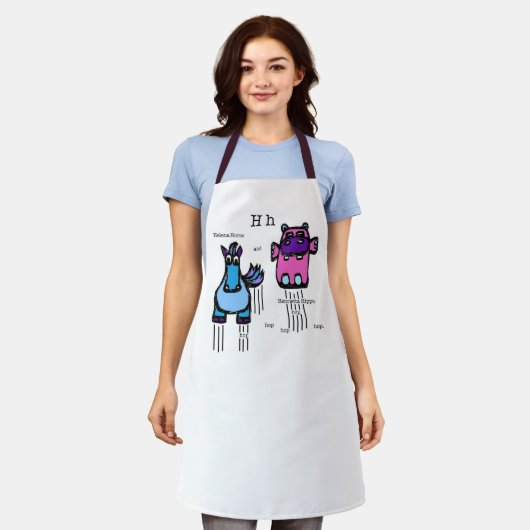 Pferd & Hippo Schürze (Getragen)