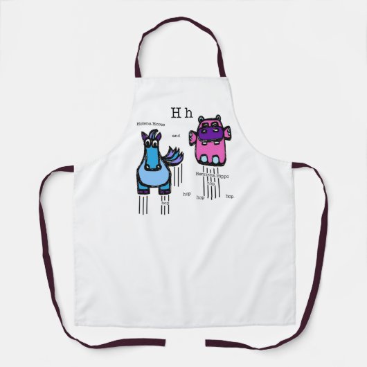 Pferd & Hippo Schürze (Vorderseite)