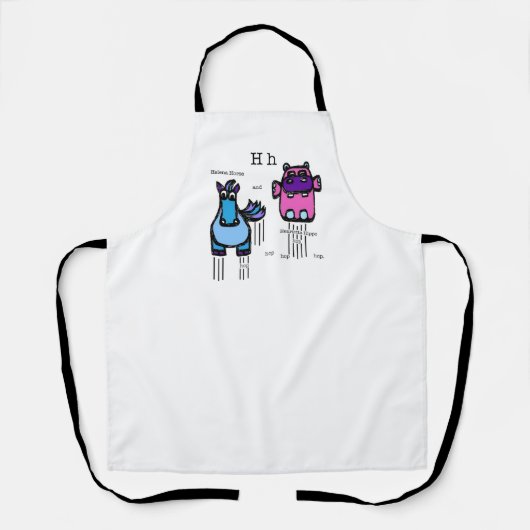 Pferd & Hippo Schürze (Vorderseite)