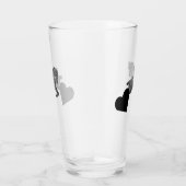 Pferd – Horse neon-pink Glas (Rechts)