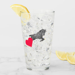 Pferd – Horse neon-pink Glas