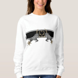 Pferd Horse Stars Heart Laurel wreath Ährenkranz Sweatshirt