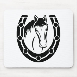 Pferd Hufeisen Reitsport Pony Pferde Cowgirl Mousepad