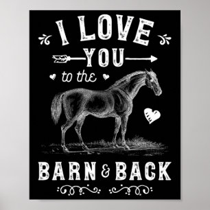 Pferd ich Liebe Sie zum Stall und zurück Mädchen H Poster