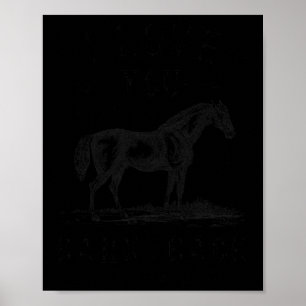 Pferd ich Liebe Sie zum Stall und zurück Mädchen H Poster
