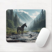 Pferd im Bach Mauspad (Mit Mouse)