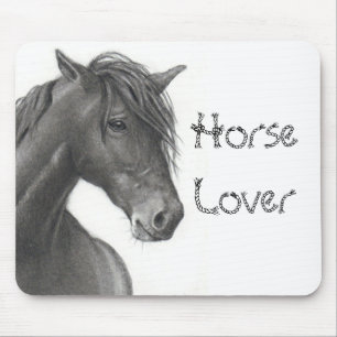 PFERD IM BLEISTIFT: REALISMUS: PFERDEliebhaber Mousepad