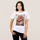 Pferd im chinesischen Jahr Tri-Blend Shirt (Vorderseite voll)