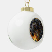 Pferd im Feuer Keramik Kugel-Ornament (Links)