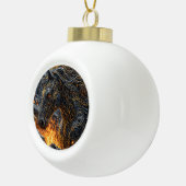 Pferd im Feuer Keramik Kugel-Ornament (Rechts)