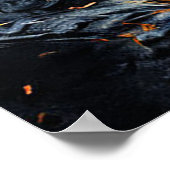 Pferd im Feuer Poster (Ecke)