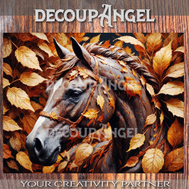Pferd im Foliage Decoupage Seidenpapier