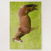 Pferd im Frühjahrsfeld Puzzle (Vertikal)