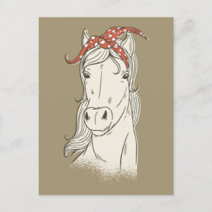 Pferd im Headband Postkarte