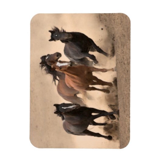 Pferd im Herbst II Magnet (Vertikal)