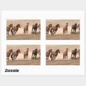 Pferd im Herbst II Rechteckiger Aufkleber (Blatt)